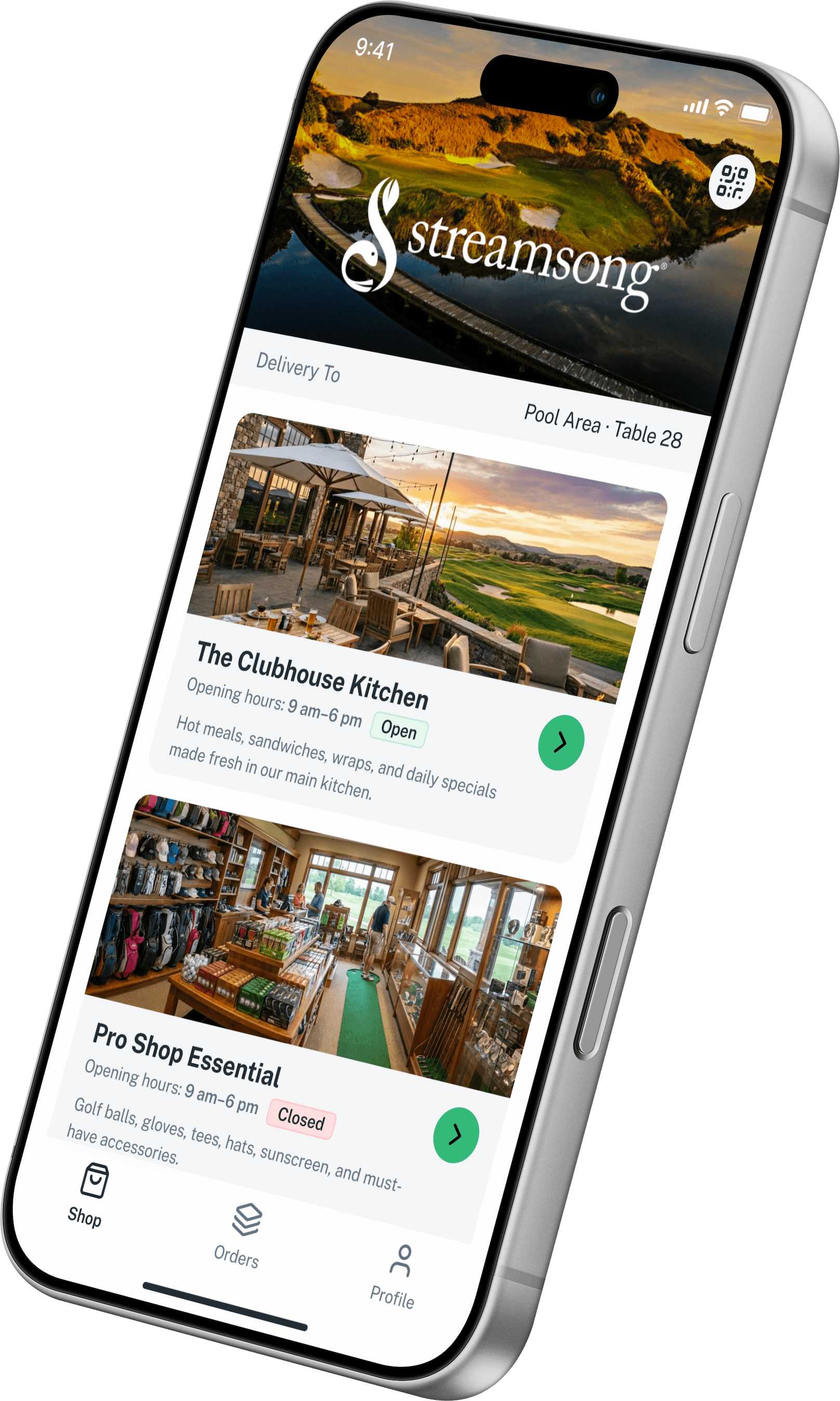 Branded mobile app interface